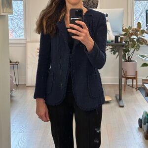 Rebecca Taylor blue blazer. Dress up or down-great with jeans. Chanel feel.